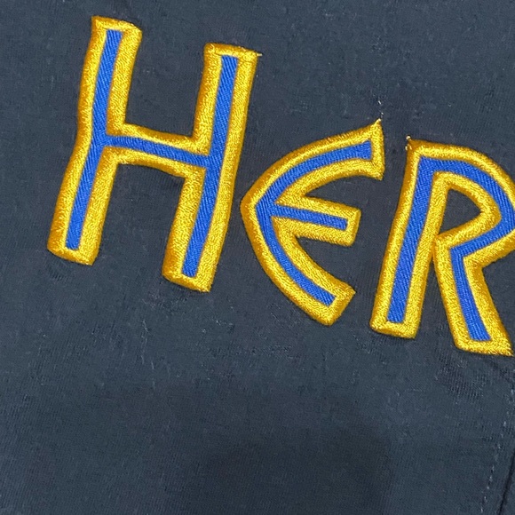 Walt Disney Hercules Hero Blue Baseball Jersey #0 Sz M - Picture 3 of 11